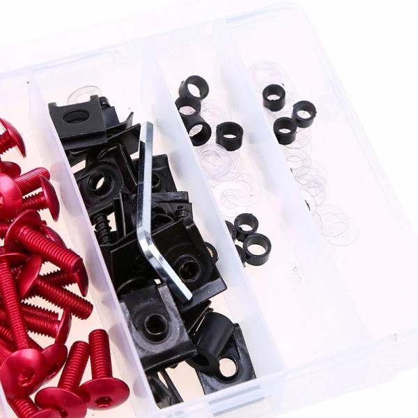 Body & Frame |  74Pcs Red Mounting Nuts Complete 6Mm Windscreen Fairing Bolt Kit Body Fasteners Clip Screws Fit For Motorbike Motorcycle Bike Body & Frame Body & Frame