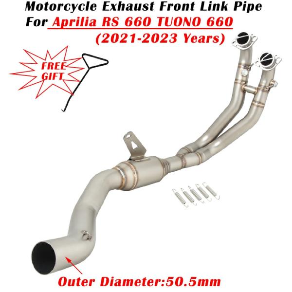 Body & Frame |  For Aprilia Rs660 Rs Tuono 660 2021 2022 2023 Motorcycle Exhaust Escape System Modified 51Mm Muffler Stainless Front Link Pipe Body & Frame Body & Frame