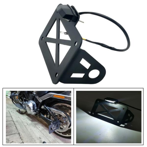 Body & Frame |  Universal Side Mount Motorcycle Registration License Plate Holder Bracket With Led Rear Light For Bobber Honda Cafe Racer Suzuki Body & Frame Body & Frame