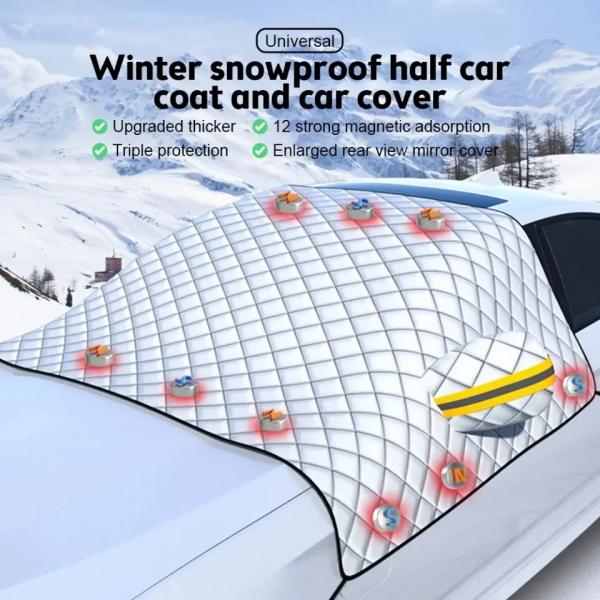 Car Covers |  Car Magnetic Car Snow Shield Front Windshield Sun Shield Thickened Snow Shield Frost And Frost Protection Car Clothing Car Covers Branco