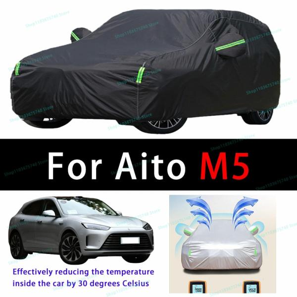 Car Covers |  For Aito M5 Outdoor Sun Protection Uv Cooling And Exposure To Sunlight Dustproof And Rainproof Car Covers Car Covers