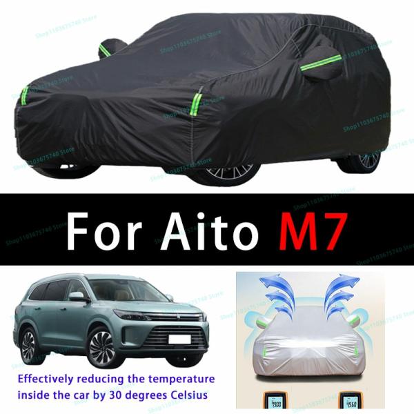 Car Covers |  For Aito M7 Outdoor Sun Protection Uv Cooling And Exposure To Sunlight Dustproof And Rainproof Car Covers Car Covers