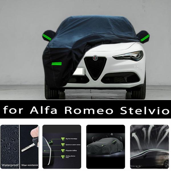 Car Covers |  For Alfa Romeo Stelvio Outdoor Protection Full Car Covers Snow Cover Sunshade Waterproof Dustproof Exterior Car Accessories Car Covers Car Covers