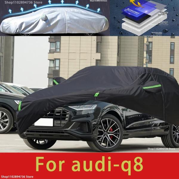 Car Covers |  For Audi Q8 Fit Outdoor Protection Full Car Covers Snow Cover Sunshade Waterproof Dustproof Exterior Black Car Cover Car Covers Car Covers