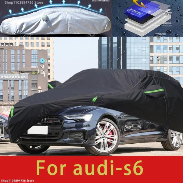 Car Covers |  For Audi S6 Fit Outdoor Protection Full Car Covers Snow Cover Sunshade Waterproof Dustproof Exterior Black Car Cover Car Covers Car Covers