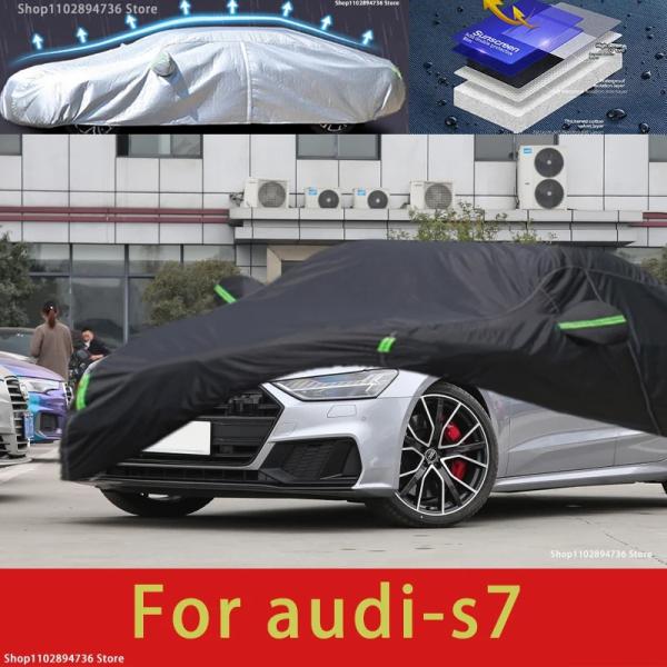 Car Covers |  For Audi S7 Fit Outdoor Protection Full Car Covers Snow Cover Sunshade Waterproof Dustproof Exterior Black Car Cover Car Covers Car Covers