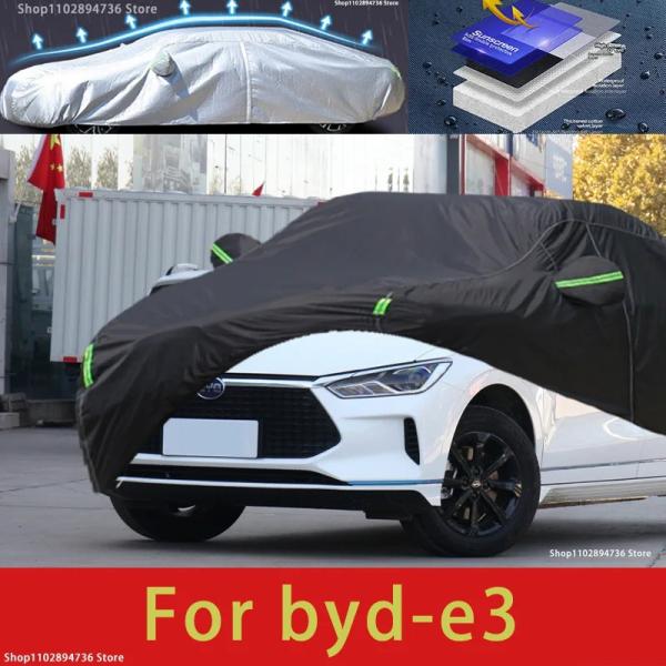 Car Covers |  For Byd E3 Fit Outdoor Protection Full Car Covers Snow Cover Sunshade Waterproof Dustproof Exterior Black Car Cover Car Covers Car Covers