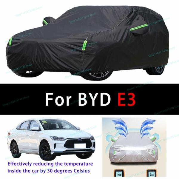 Car Covers |  For Byd E3 Outdoor Sun Protection Uv Cooling And Exposure To Sunlight Dustproof And Rainproof Car Covers Car Covers