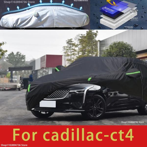 Car Covers |  For Cadillac Ct4 Fit Outdoor Protection Full Car Covers Snow Cover Sunshade Waterproof Dustproof Exterior Black Car Cover Car Covers Car Covers