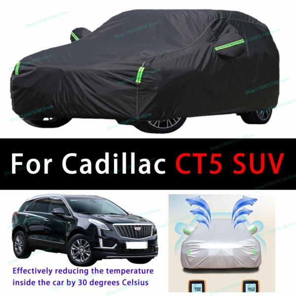 Car Covers |  For Cadillac Ct5 Suv Outdoor Sun Protection Uv Cooling And Exposure To Sunlight Dustproof And Rainproof Car Covers Car Covers