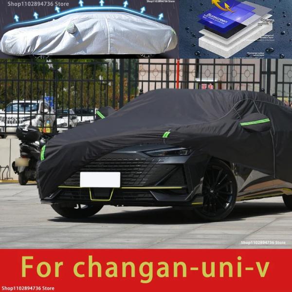 Car Covers |  For Changan Uni V Fit Outdoor Protection Full Car Covers Snow Cover Sunshade Waterproof Dustproof Exterior Black Car Cover Car Covers Car Covers