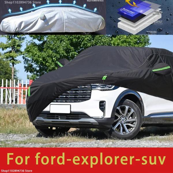 Car Covers |  For Ford Explorer Fit Outdoor Protection Full Car Covers Snow Cover Sunshade Waterproof Dustproof Exterior Black Car Cover Car Covers Car Covers