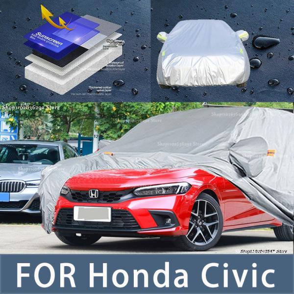 Car Covers |  For Honda Civic Outdoor Protection Full Car Covers Snow Cover Sunshade Waterproof Dustproof Exterior Car Accessories Car Covers Car Covers