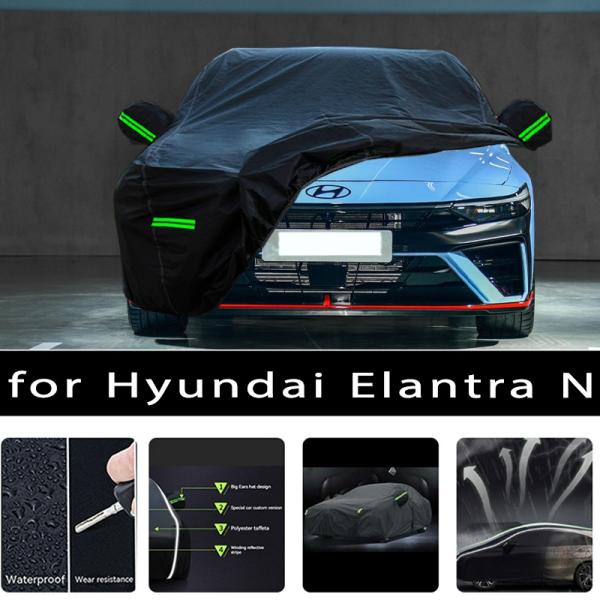 Car Covers |  For Hyundai Elantra N Outdoor Protection Full Car Covers Snow Cover Sunshade Waterproof Dustproof Exterior Car Accessories Car Covers Car Covers