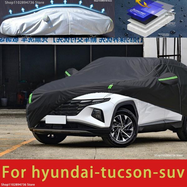 Car Covers |  For Hyundai Tucson Fit Outdoor Protection Full Car Covers Snow Cover Sunshade Waterproof Dustproof Exterior Black Car Cover Car Covers Car Covers