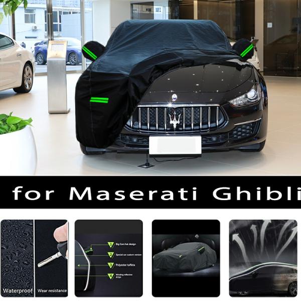 Car Covers |  For Maserati Ghibli Outdoor Protection Full Car Covers Snow Cover Sunshade Waterproof Dustproof Exterior Car Accessories Car Covers Car Covers