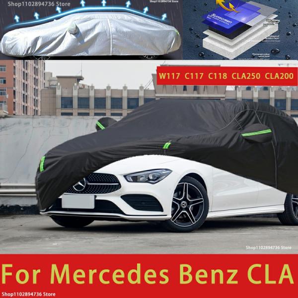 Car Covers |  For Mercedes Benz Cla C117 C118 Cla250 Outdoor Protection Full Car Cover Covers Sunshade Waterproof Dustproof Black Car Cover Car Covers Car Covers