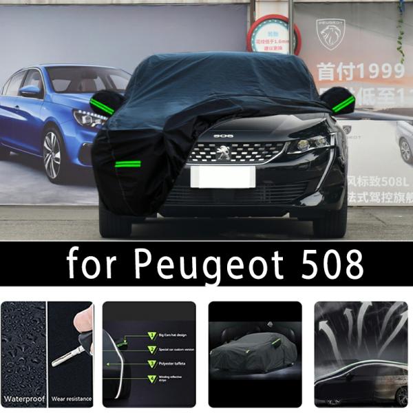 Car Covers |  For Peugeot 508 Outdoor Protection Full Car Covers Snow Cover Sunshade Waterproof Dustproof Exterior Car Accessories Car Covers Car Covers