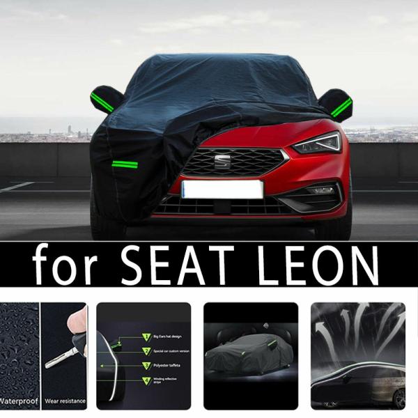 Car Covers |  For Seat Leon Outdoor Protection Full Car Covers Snow Cover Sunshade Waterproof Dustproof Exterior Car Accessories Car Covers Car Covers