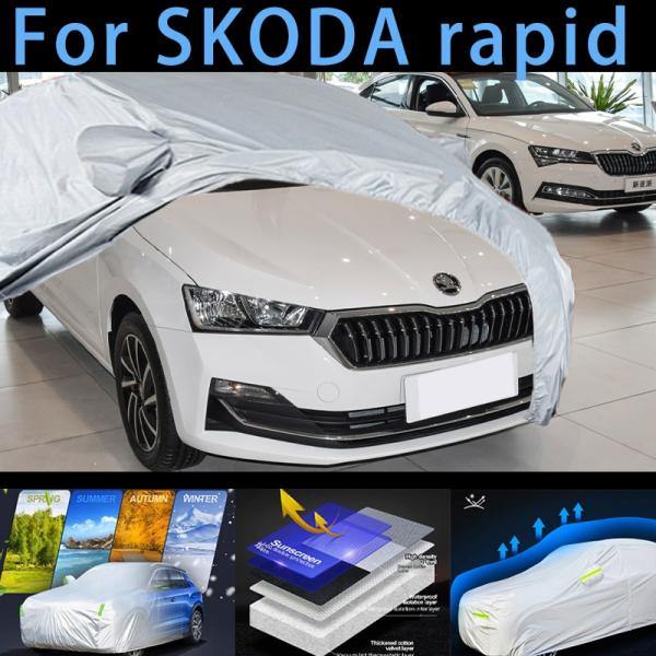 Car Covers |  For Skoda Rapid Car Protective Cover,Sun Protection,Rain Protection, Uv Protection,Dust Prevention Auto Paint Protective Car Covers Car Covers