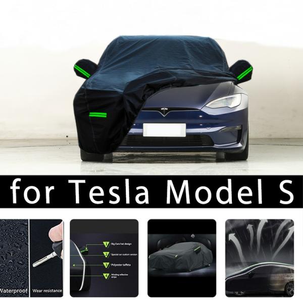 Car Covers |  For Tesla Model S Outdoor Protection Full Car Covers Snow Cover Sunshade Waterproof Dustproof Exterior Car Accessories Car Covers Car Covers