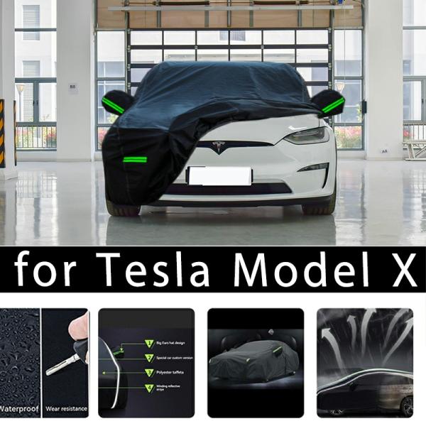 Car Covers |  For Tesla Model X Outdoor Protection Full Car Covers Snow Cover Sunshade Waterproof Dustproof Exterior Car Accessories Car Covers Car Covers