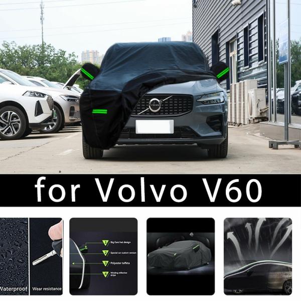 Car Covers |  For Volvo V60 Outdoor Protection Full Car Covers Snow Cover Sunshade Waterproof Dustproof Exterior Car Accessories Car Covers Car Covers