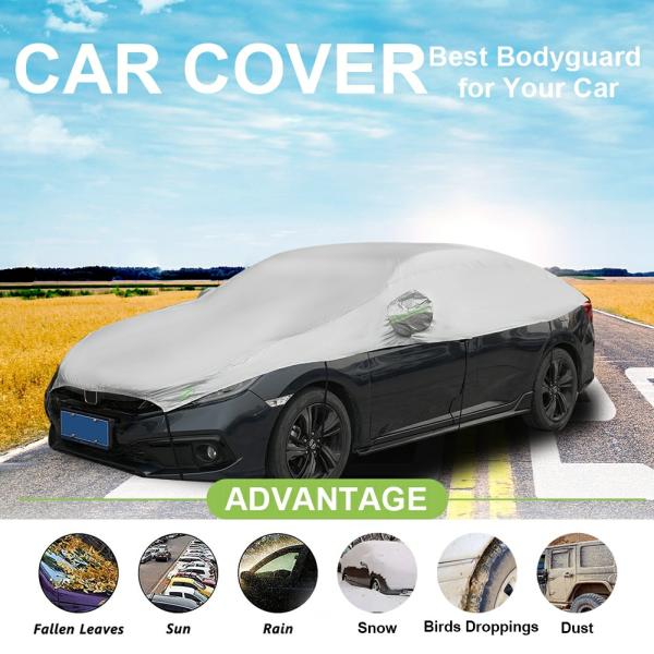 Car Covers |  Half Car Cover All Weather Car Body Covers Outdoor Indoor Four Season Waterproof Dustproof Uv Resistant Snowproof For Sedan Car Car Covers Car Covers