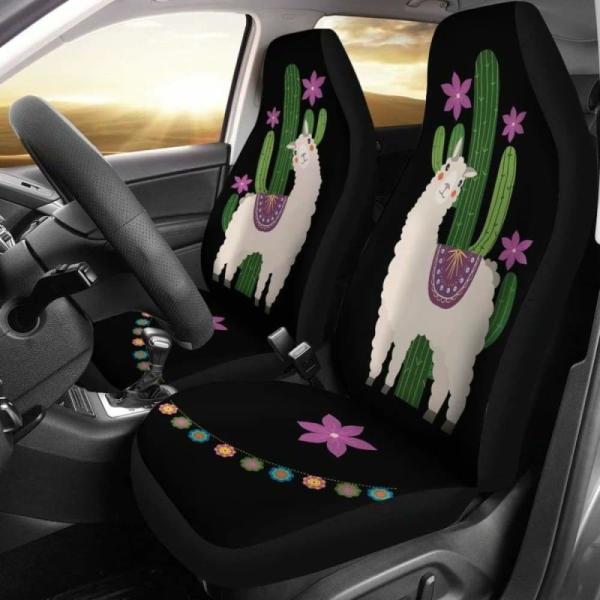 Car Seat Covers |  Alpaca Car Seat Cover Bohemian Cactus And Blossom Desert 2 Pack Universal Front Seat Cover Car Seat Covers Car Seat Covers