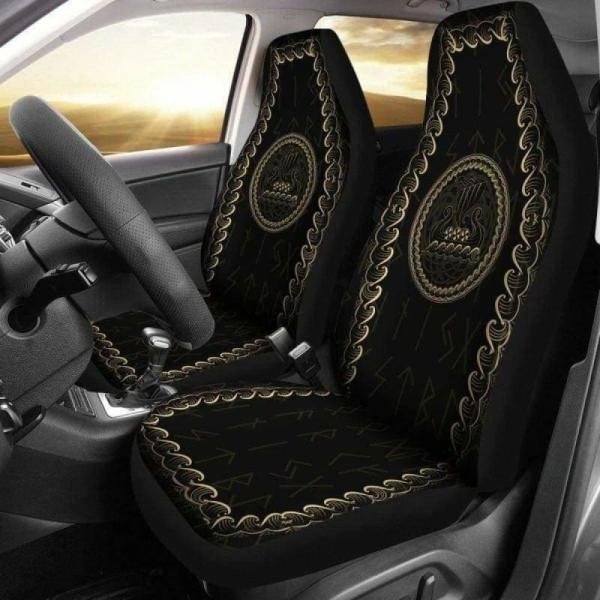 Car Seat Covers |  Viking Drakkar Longship Tree Of Life Car Seat Covers,Pack Of 2 Universal Front Seat Protective Cover Car Seat Covers Car Seat Covers