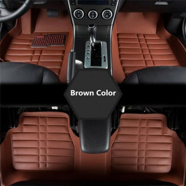 Floor Mats |  5Pcs Universal Car Auto Floor Mats Floorliner Front&Rear Carpet All Weather Mat Brown Floor Mats Floor Mats