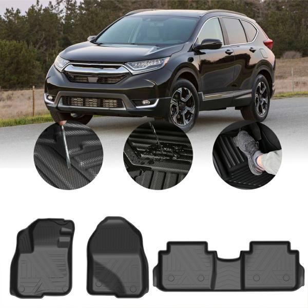 Floor Mats |  Tpe Car Floor Mats For Honda Cr V 2017 2019 2020 2021 2022 Waterproof Protective Rubber Car Pad Liner Auto Interior Accessories Floor Mats Floor Mats