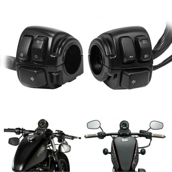 Handlebars |  Motorcycle Black 1" Handlebar Turn Signal Control Switch For Harley Xl883 Sportster Dyna V-Rod Softail Handlebars Handlebars