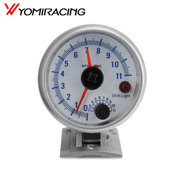 Instruments & Gauges |  Auto Car Tachometer Tacho Gauge 0~11000 Rpm Meter 2" 52Mm Universal White-Faced Silver Shell Blue Led Meter Double Pointer Instruments & Gauges Instruments & Gauges