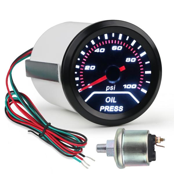 Instruments & Gauges |  52Mm Auto Oil Pressure Meter Aluminum 0 100Psi Oil Pressure Gauge With Sensor Motor For 4 6 8 Cylinder Engines Car Truck Atv Rv Instruments & Gauges Instruments & Gauges