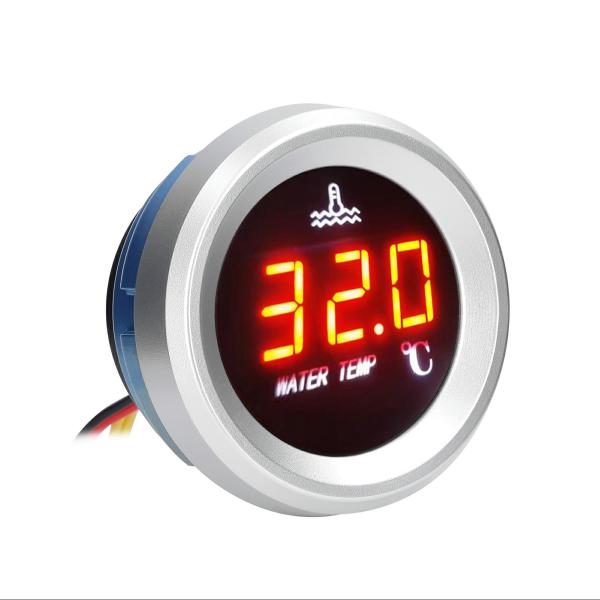 Instruments & Gauges |  52Mm Water Temperature Gauge Car Digital Meter Led Display 9 36V With Temperature Sensor Alarm Function Instruments & Gauges Black