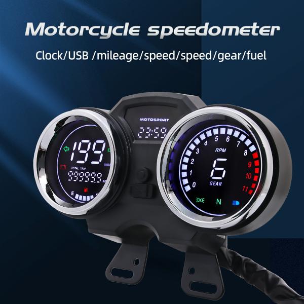 Instruments & Gauges |  Ad Motorcycle Digital Board Universal Lcd Odometer Speedometer Meter Instrument Moto Dashboard Hour Counter Tachometer With Gear Instruments & Gauges Instruments & Gauges