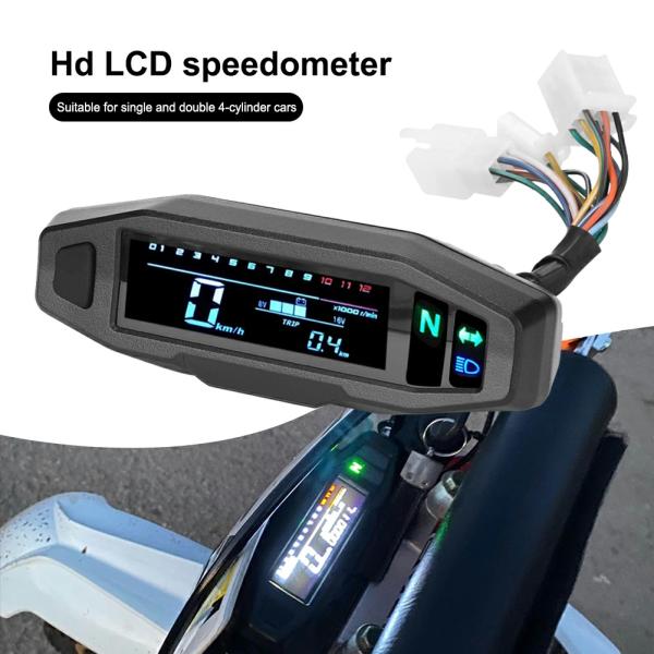 Instruments & Gauges |  Motorcycle Speedometer Oil Gauge Tachometer Universal Lcd Display Digital Meters Instrument Cluster Turn Signal Light Indicator Instruments & Gauges Instruments & Gauges