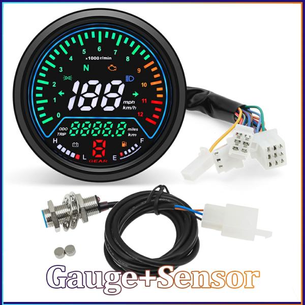 Instruments & Gauges |  Motorcycle Speedometer Universal Waterproof Digital Multifunctional Instrument Suitable For 12V Motorcycles Led Kmh Mph Gauge Instruments & Gauges Instruments & Gauges