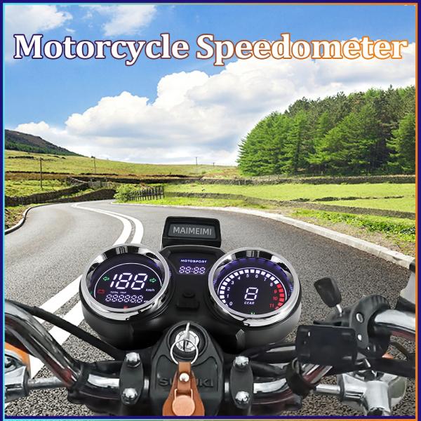 Instruments & Gauges |  Multifunction Motorcycle Instrument For Suzuki Gn125 Clock Mileage Speed Gear Fuel Waterproof Moto Lcd Gauge For 12V Motorcycle Instruments & Gauges Instruments & Gauges