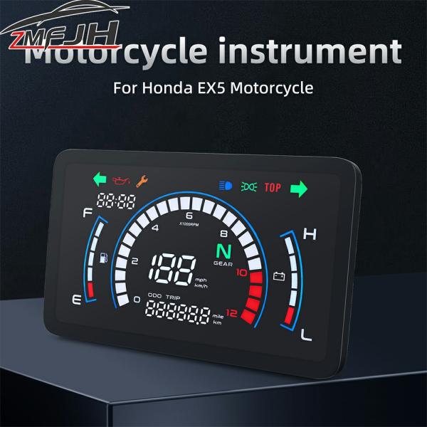 Instruments & Gauges |  New Motorcycle Digital Dashboard For Honda Ex5 Speedometer Odometer Tacho Meter Fuel Gauge Waterproof Motorcycles Instrument Instruments & Gauges Instruments & Gauges