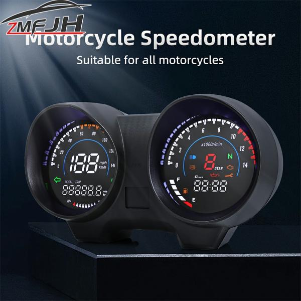 Instruments & Gauges |  Universal Digital Speedometer For Motorcycle Speed Rpm Voltage Fuel Gauge Tacho Meter Led Moto Dashboard For Titan Brazil Instruments & Gauges Instruments & Gauges