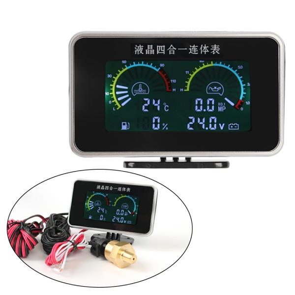 Instruments & Gauges |  Voltmeter Water Temp Meter 4 In 1 Instrument Panel Lcd Car Digital Oil Pressure Gauge Digital Display Sensor Instruments & Gauges Instruments & Gauges