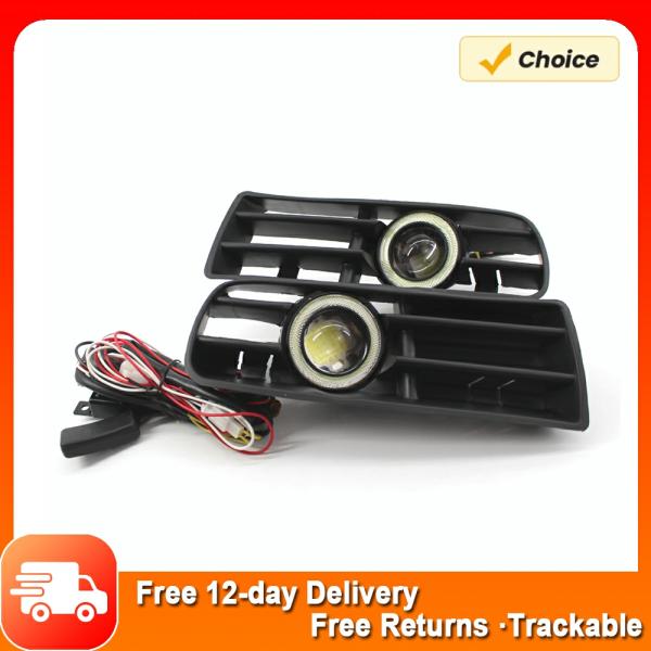 Lighting |  1 Pair Car Auto White Fog Light Front Bumper Grilles Replacement For Vw Golf Mk4 1998 2004 Angel Eyes Lamp Led Running Fog Light Lighting Lighting