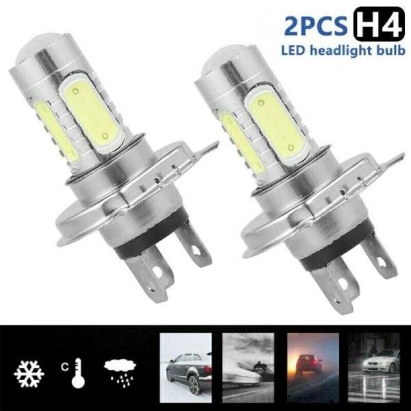 Lighting |  2Pcs H4 12V Bulbs Led Xenon White Headlight 472 P43T Car Headlamp Bright Light Bulbs Far And Near Light Led Lights Fog Lights Lighting Lighting