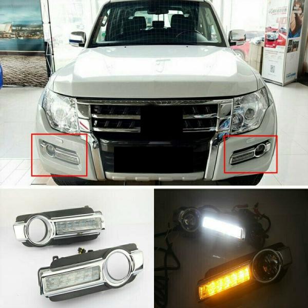 Lighting |  Car Led Daytime Running Lights With Bezel For Mitsubishi Pajero V93 V97 2015 2019 Lighting Lighting