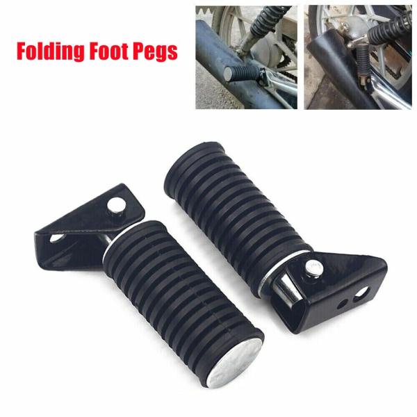 Pedals & Pegs |  2Pcs Universal For Motorcycle Foot Pegs Footpeg Bracket For Gs125 Gn125 Footrest Pedals Accessories Part Qj125Gt125 5 Black Motorcycle Parts Pedals & Pegs