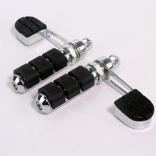 Pedals & Pegs |  Cherk Chrome Skull Anti-Vibe Foot Pegs Male Mount Heel Rest For Harley Davidson Dyna Fxdf Fat Bob Fxdc Fxdx Sportster Xl Softail Motorcycle Parts Pedals & Pegs