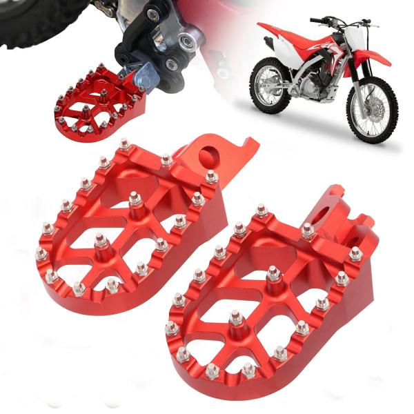 Pedals & Pegs |  Cnc Aluminum Motorcycle Footrest Footpegs Foot Pegs Pedals For Honda Cr125 Cr250 Crf150R Crf250R Crf250X Crf450R Crf450X Motorcycle Parts Pedals & Pegs