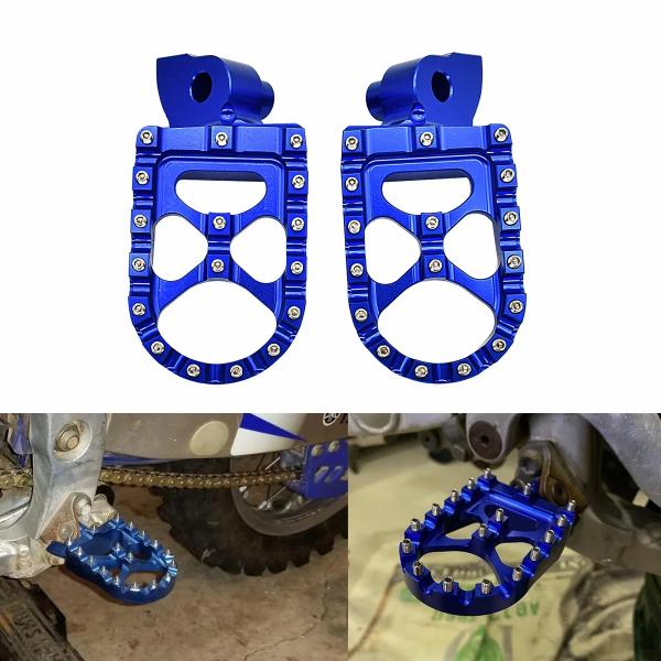 Pedals & Pegs |  Cnc Footpeg Foot Peg Pedals Rest For Yamaha Yz85 Yz125 Yz250 125X Yz250F Yzf Wrf 250 450 Yzf250 Wrf250 Wr450F Yz 250F 2001 2023 Motorcycle Parts Azul